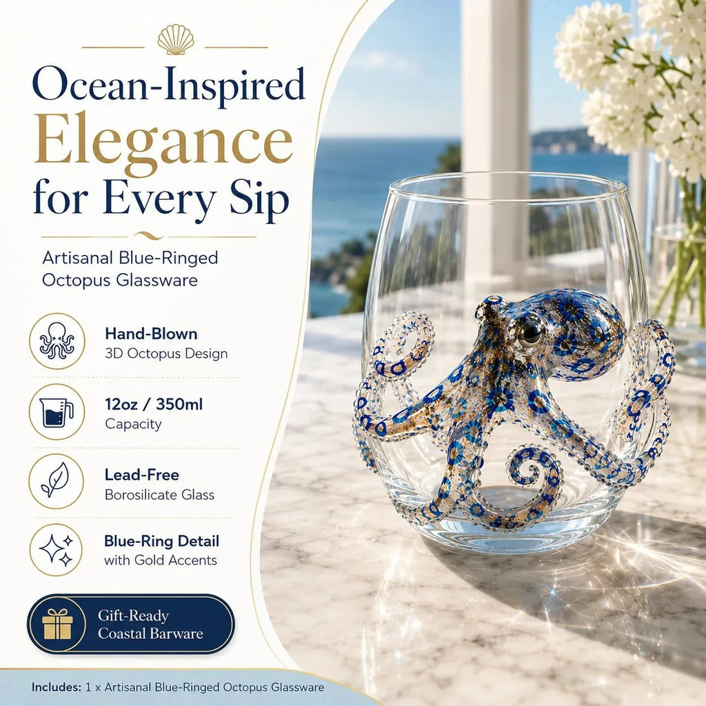 The Perfect Beach House Gift3D Ocean Animal Artisan Glassware Collection