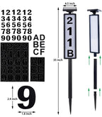 Solar Lighted House Address Numbers Sign