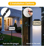 Solar Lighted House Address Numbers Sign