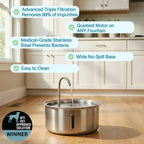 SiopsrlStainless Steel Cat/Dog Water Fountain
