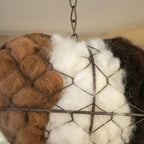 Handmade Alpaca Fiber Bird Nesting Heart