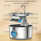 SiopsrlStainless Steel Cat/Dog Water Fountain