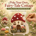 Whimsical Village Fabric Poke Art DIY Kit