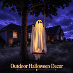 LED Swinging Ghost Halloween Decoration