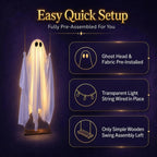 LED Swinging Ghost Halloween Decoration