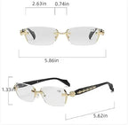 Rimless Metal Anti-Blue Light Reading Glasses 2 Pcs