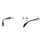 Rimless Metal Anti-Blue Light Reading Glasses 2 Pcs