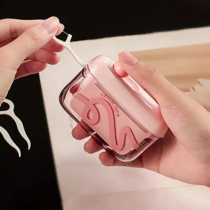 Portable Dental Floss Pick Storage Box