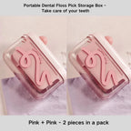 Portable Dental Floss Pick Storage Box