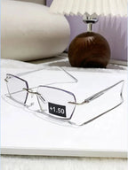 Rimless Transition Photochromic Reading Glasses 2 Pack