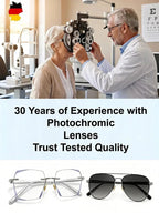 Rimless Transition Photochromic Reading Glasses 2 Pack