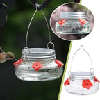 Beautiful Plastic Jar Hummingbird Feeder W/ Four Ports