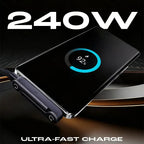 240W Braided Fast Charge Cable With Built-in Phone Stand