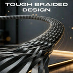 240W Braided Fast Charge Cable With Built-in Phone Stand