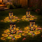 Colorful Sunflower Glow Solar Garden Lantern