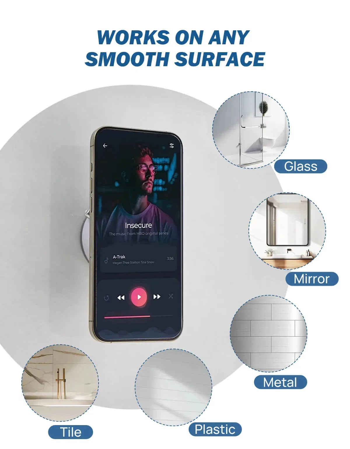 360° Nano Gel Phone Holder for Shower