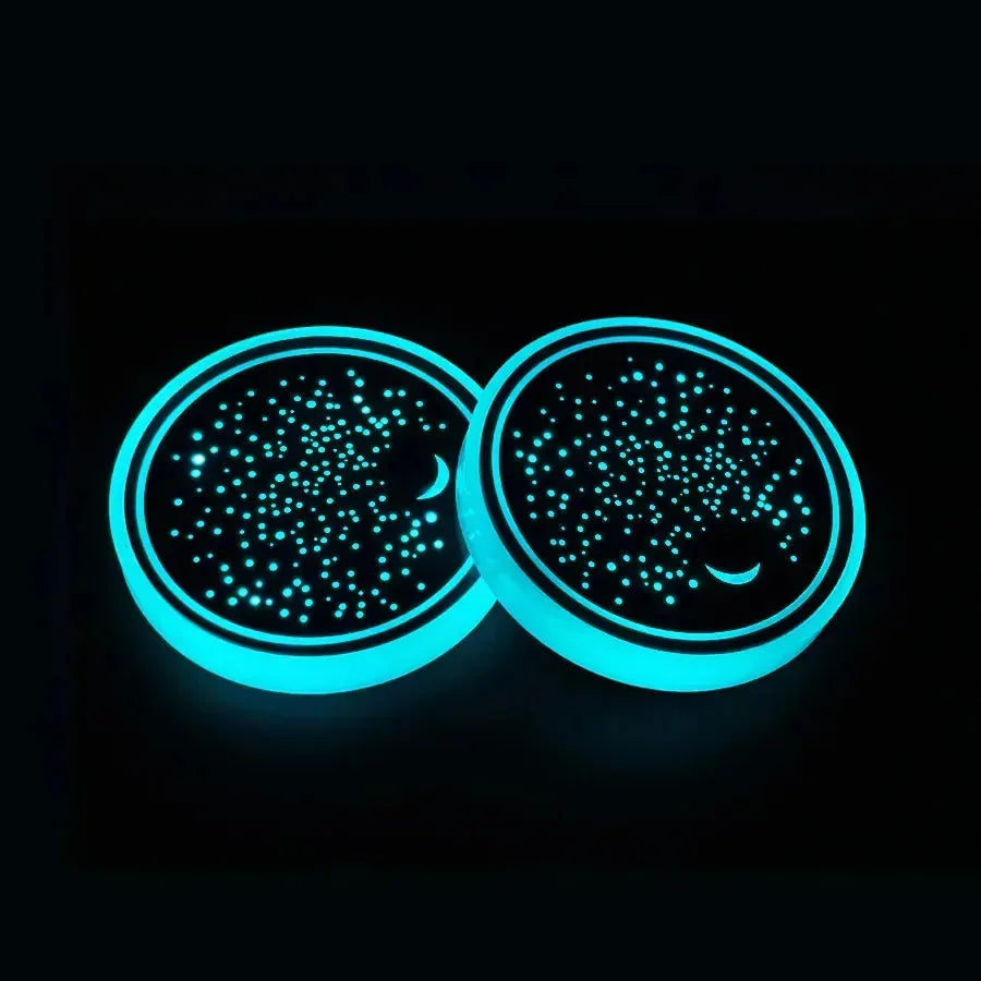 1LED Car Cup Holder Coasters-2 PCS