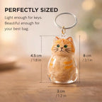 Pet Hair Keepsake Capsule Keychain for Cat & Dog Lovers -5Pcs