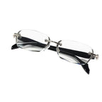 Rimless Metal Anti-Blue Light Reading Glasses 2 Pcs