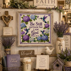 Hummingbird Garden Faith Cross Stitch DIY Kit