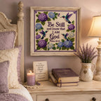 Hummingbird Garden Faith Cross Stitch DIY Kit