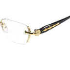 Rimless Metal Anti-Blue Light Reading Glasses 2 Pcs