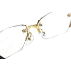 Rimless Metal Anti-Blue Light Reading Glasses 2 Pcs