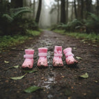 Rubber Rain Boots for Pets. 4-Pack Protective Footwear