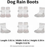 Rubber Rain Boots for Pets. 4-Pack Protective Footwear