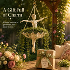 Ballet Dancer Hanging Planter– Elegant Garden Decor for Porch & Patio