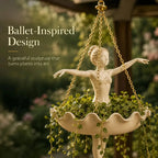 Ballet Dancer Hanging Planter– Elegant Garden Decor for Porch & Patio