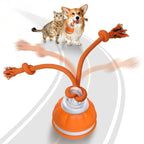 1Rope Runner Interactive Squeaky Rechargeable Small Dog Ball & Rope Toy