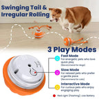 1Rope Runner Interactive Squeaky Rechargeable Small Dog Ball & Rope Toy