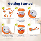 1Rope Runner Interactive Squeaky Rechargeable Small Dog Ball & Rope Toy