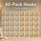 10-Pack Heavy-Duty Adhesive Hooks – Strong Hold. No Drilling