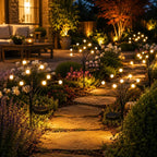 Outdoor Solar Firefly Lights 2 Pack 20 LED Waterproof Garden Stake Lights