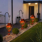 Solar Hot Air Balloon Lantern – Auto-On, Hollow-Out Projection, Weatherproof