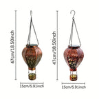 Solar Hot Air Balloon Lantern – Auto-On, Hollow-Out Projection, Weatherproof