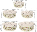 5-Piece Enamel Mixing Bowl Set with Lids
