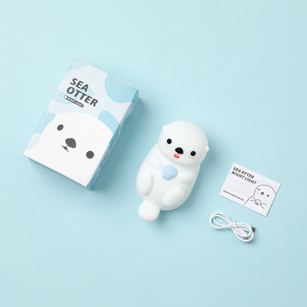 Satsus® Otter Squishy Silicon LED Night Light Limited - Tap Lamp, Best Gift for Kids and Girls