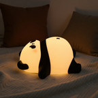 Satsus® Napping Panda Breathing Squishy Silicone Companion Sound LED Night Light Perfect Gift