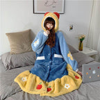 Colorful Princess Hooded Sleepwear for Women