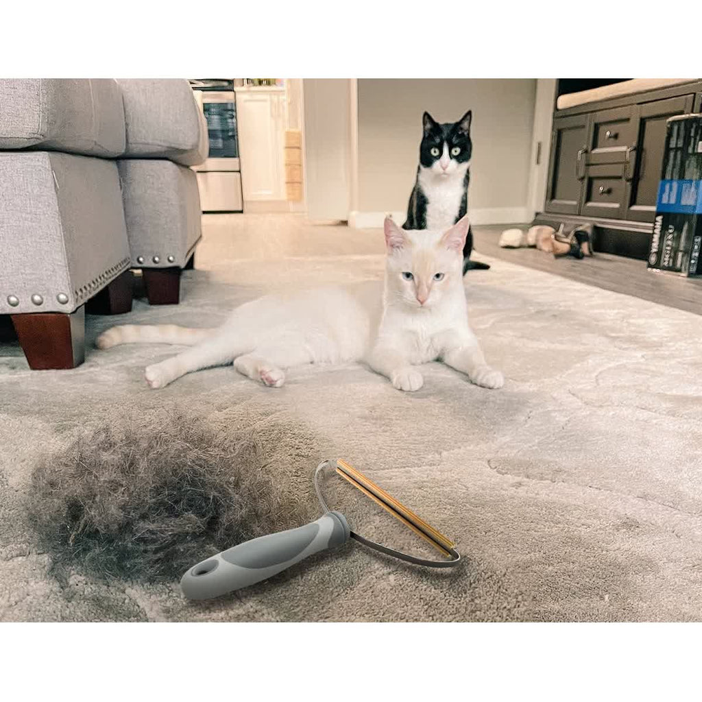 Satsus Copper Rake — Pet Hair Remover for Carpet, Car Mats & Stairs