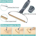 Satsus Copper Rake — Pet Hair Remover for Carpet, Car Mats & Stairs