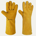 Leather BBQ Gloves Heat Resistant Cowhide Grill Gloves