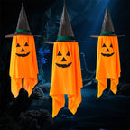 2-Pack Outdoor Halloween Pumpkin Ghost Hanging Decorations for Porch & Yard