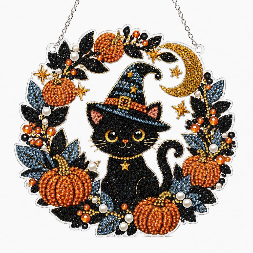 DIY Halloween Diamond Painting Hanging Ornament Kit