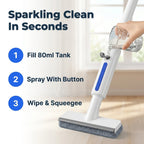 Window Squeegee with Spray & Extendable Handle for Glass Cleaning