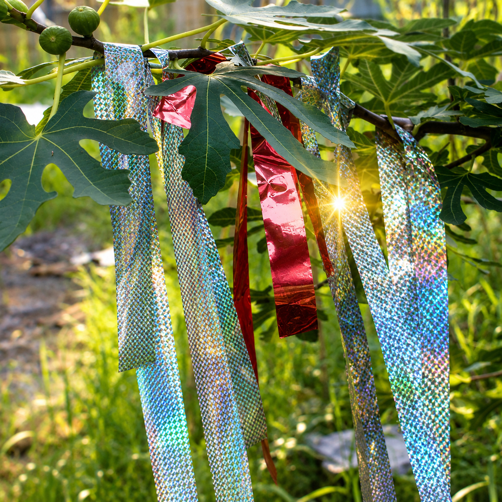 Reflective Bird Scare Tape, 2 Rolls, 2 in x 262 ft Holographic