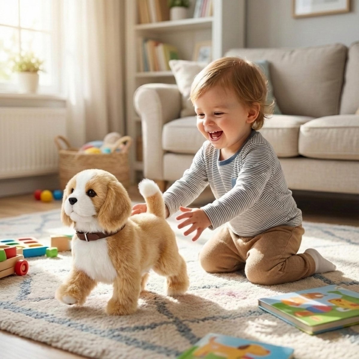 Interactive Robot Puppy | Realistic Electronic Dog Toy with Walking & Barking | Engaging Companion for Kids' Imaginative Play